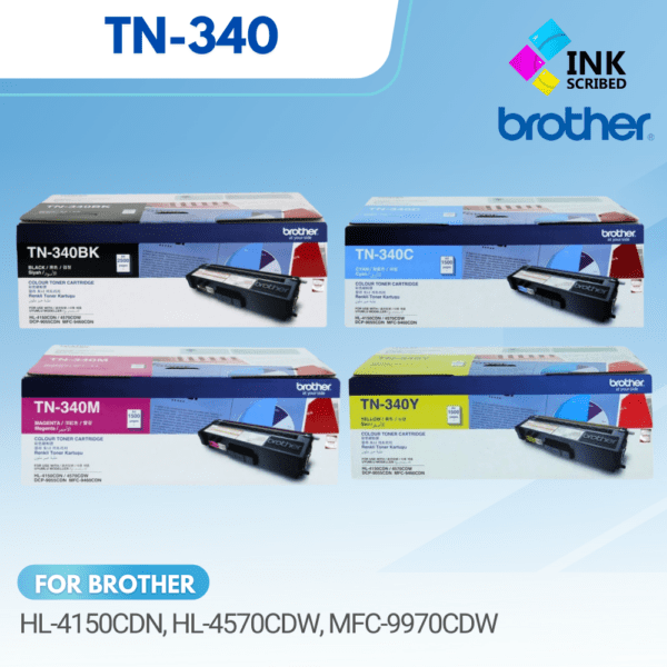 BROTHER TN-340 (CMYK) COLORED TONER CARTRIDGE